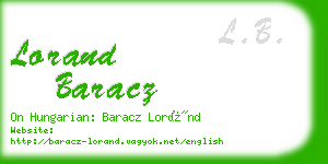 lorand baracz business card